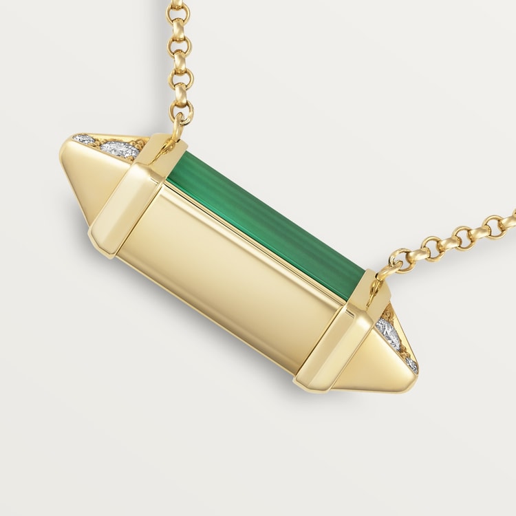 Les Berlingots De Malachite 18K Gold Necklace
