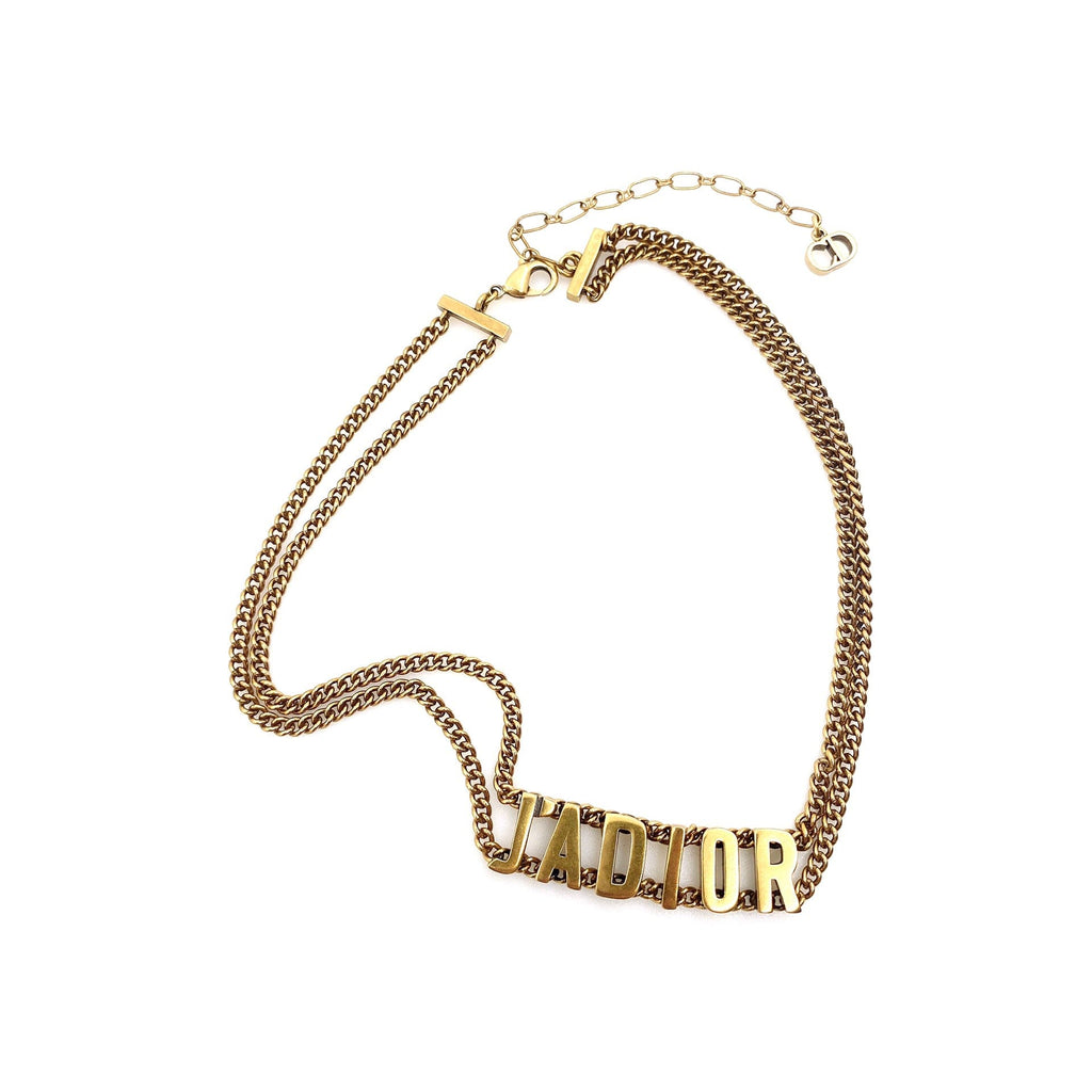 Dior J'Adior Choker Chain 18K Gold Necklace