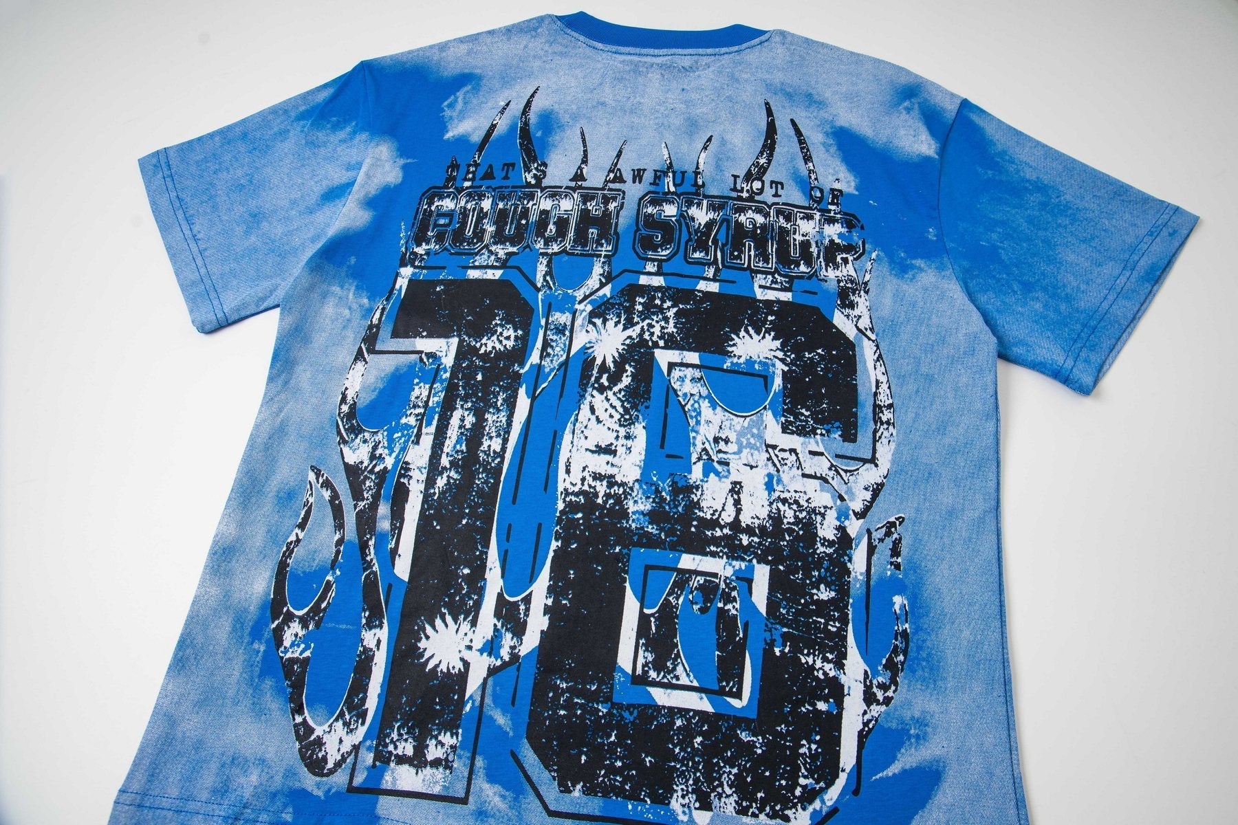 THAT'S A AWFUL LOT OF COUGH SYRUP Tie-Dye Graphic T-Shirt — detail