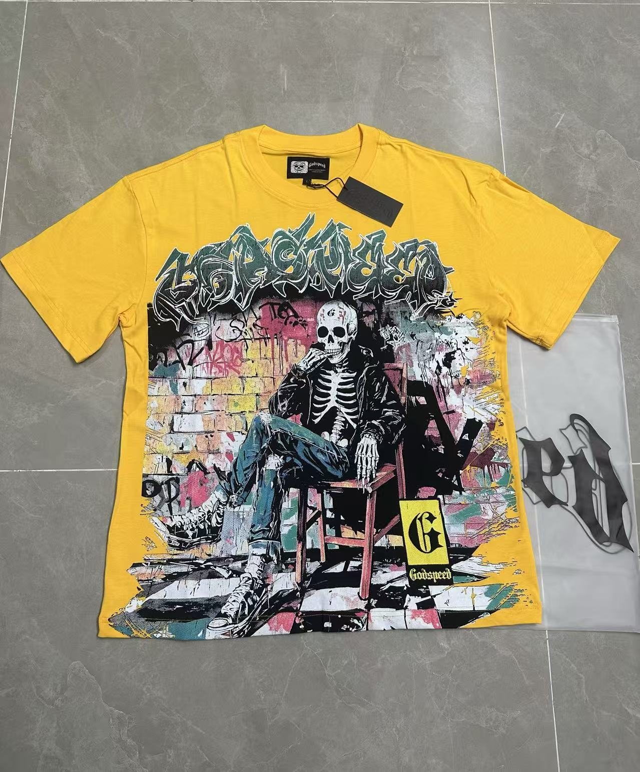 Godspeed Skeleton Graphic T-Shirt — front