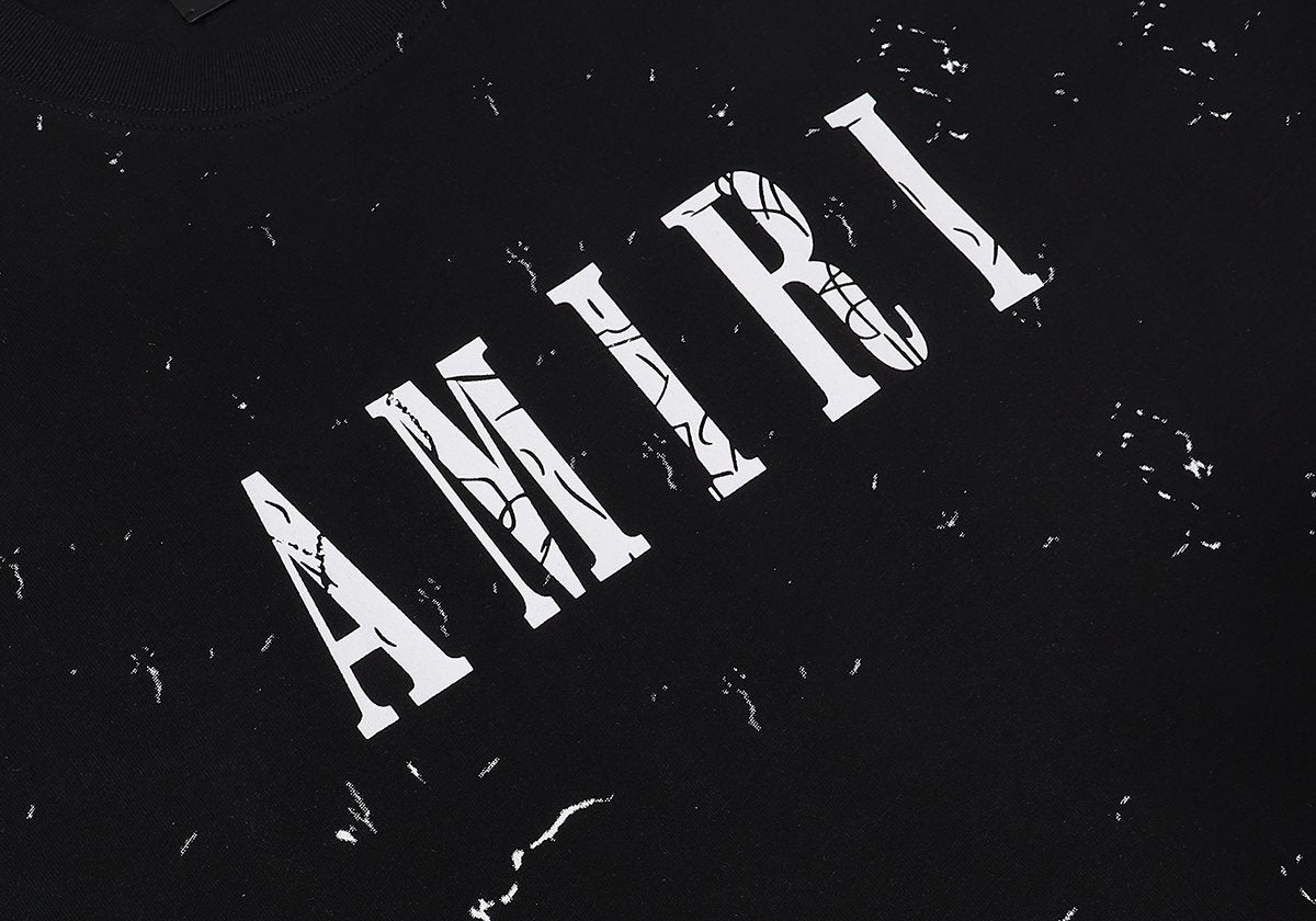 AMIRI Distressed Crackle Graphic T-Shirt — detail