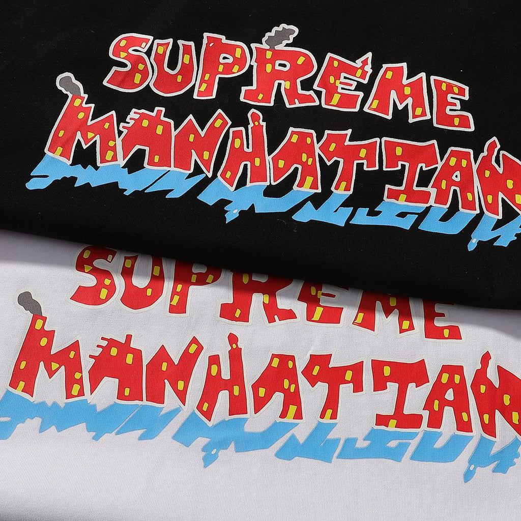 Supreme Manhattan City Graphic T-Shirt — fabric_closeup
