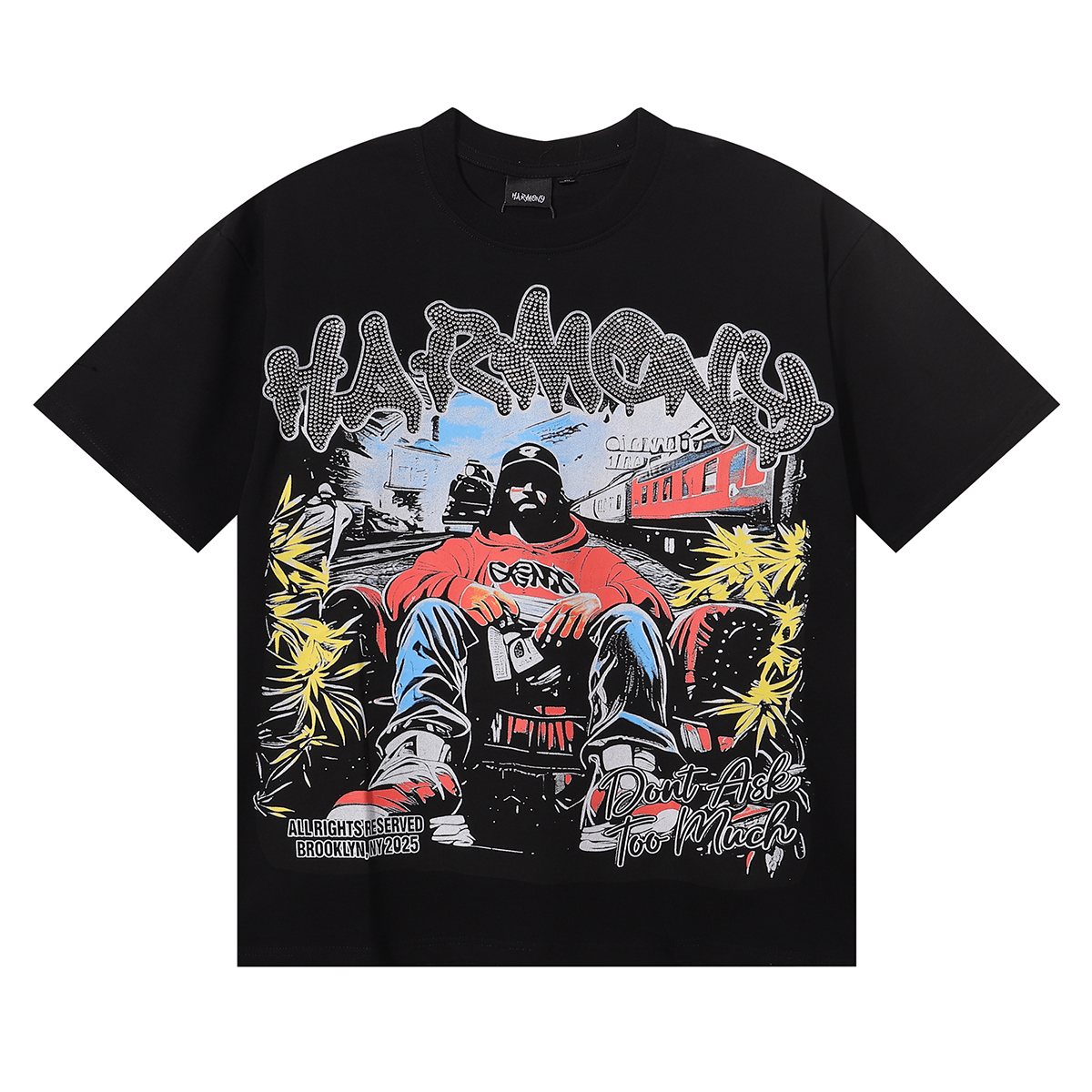 HARMONY Rhinestone Graphic Short-Sleeve T-Shirt — hero