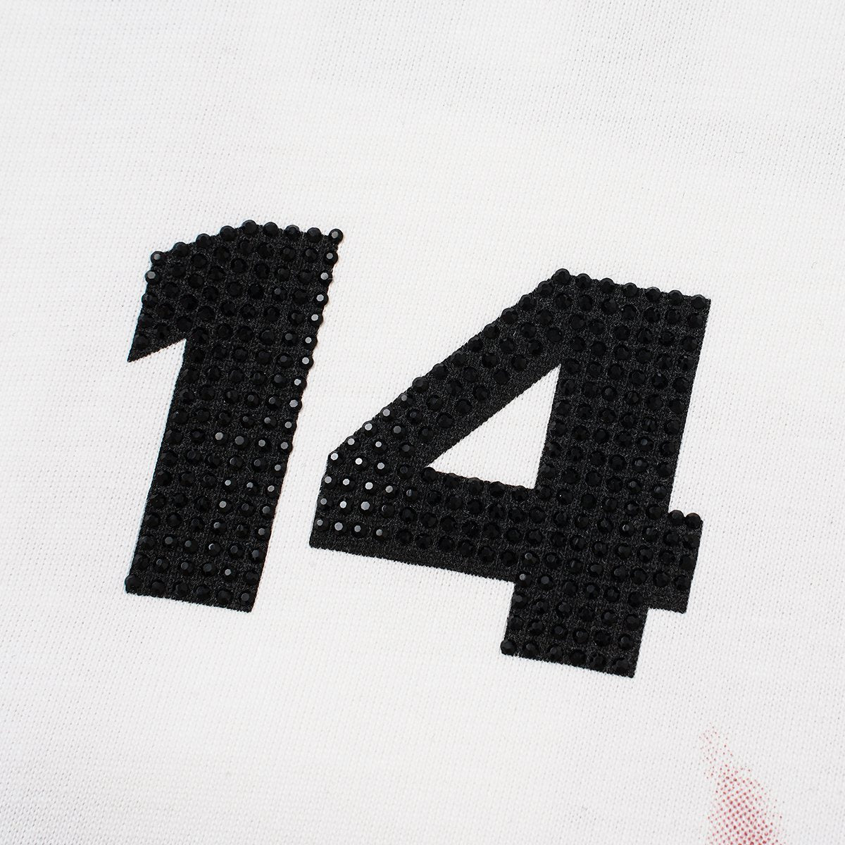 SAINT Rhinestone Number Graphic T-Shirt — detail