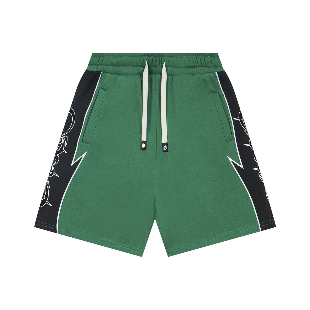 Godspeed Printed Side-Panel Drawstring Shorts — front