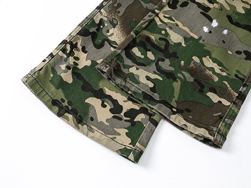 Purple Brand Green Camouflage Utility Pants — detail