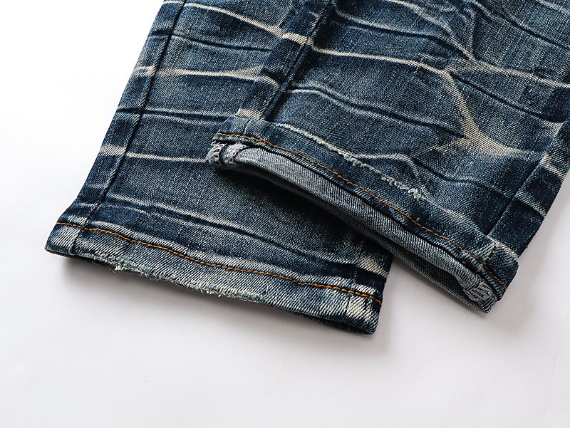 AMIRI Light Blue Embroidered Jeans — detail