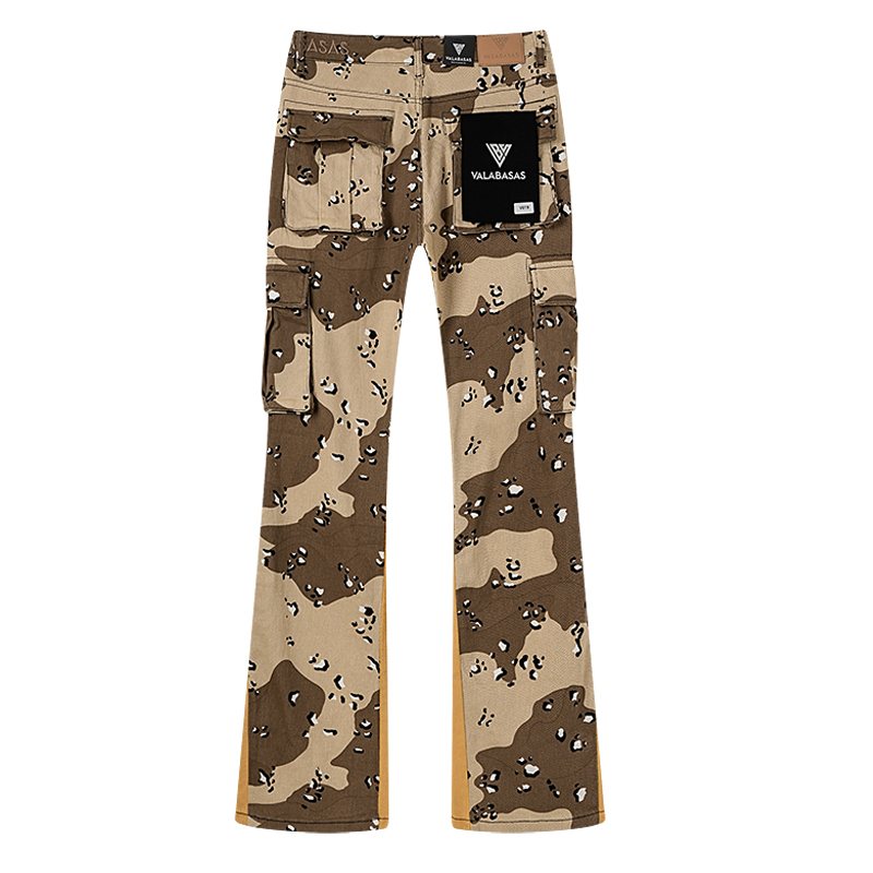 VALABASAS Tan Camo Cargo Pants — back