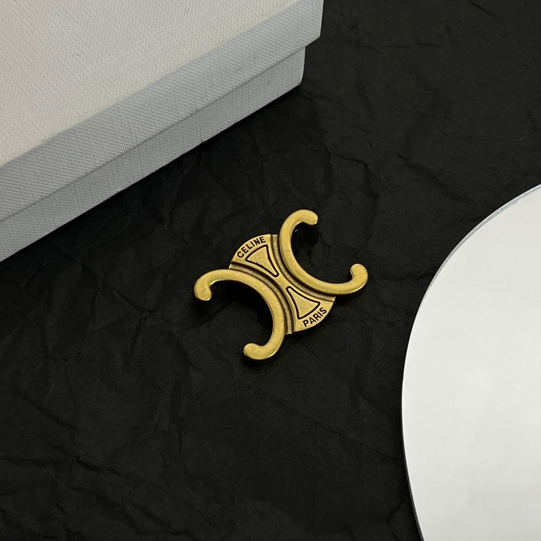 Celine Vintage 18K Gold Brooch