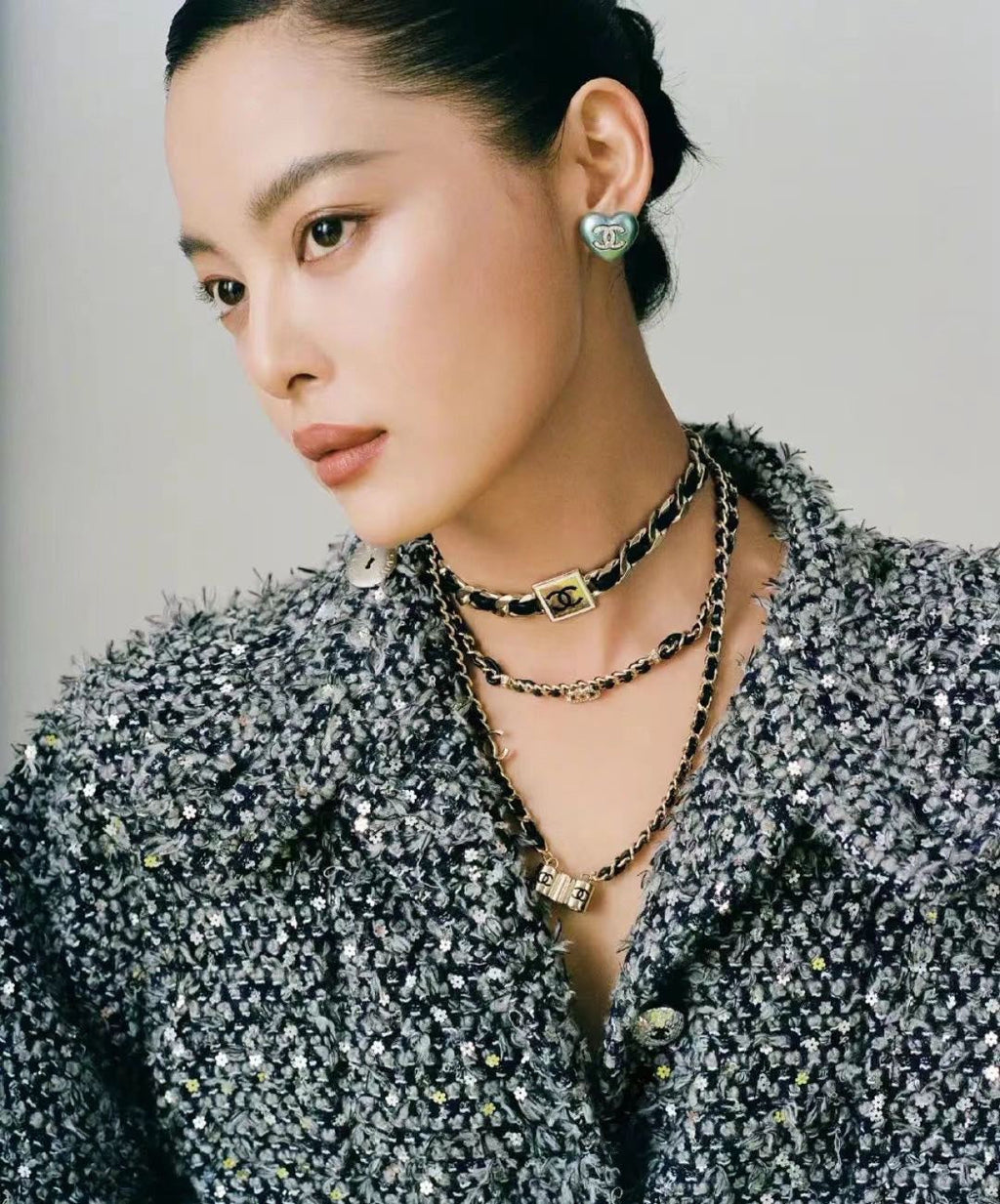 Chanel Leather 18K Gold Necklace