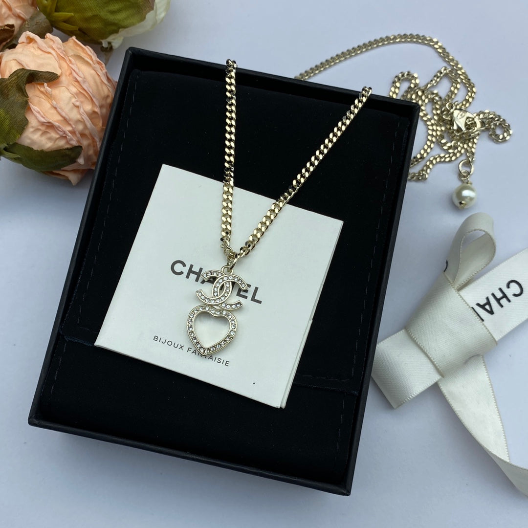 Chanel Heart Chain 18K Gold Necklace