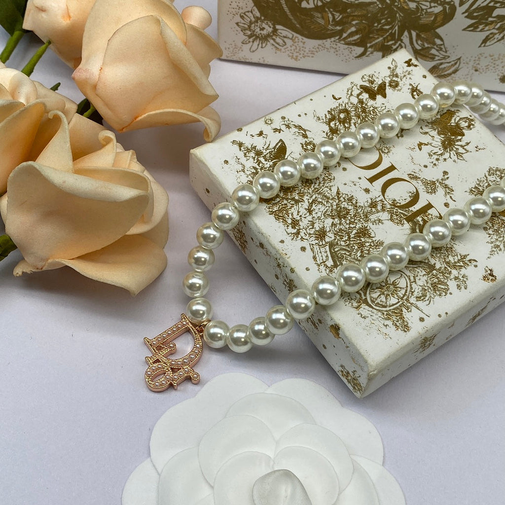 Dior Pearl 18K Gold Necklace