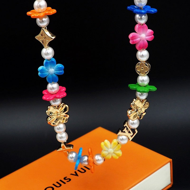 Louis Vuitton Surfin' Flower 18K Gold Necklace