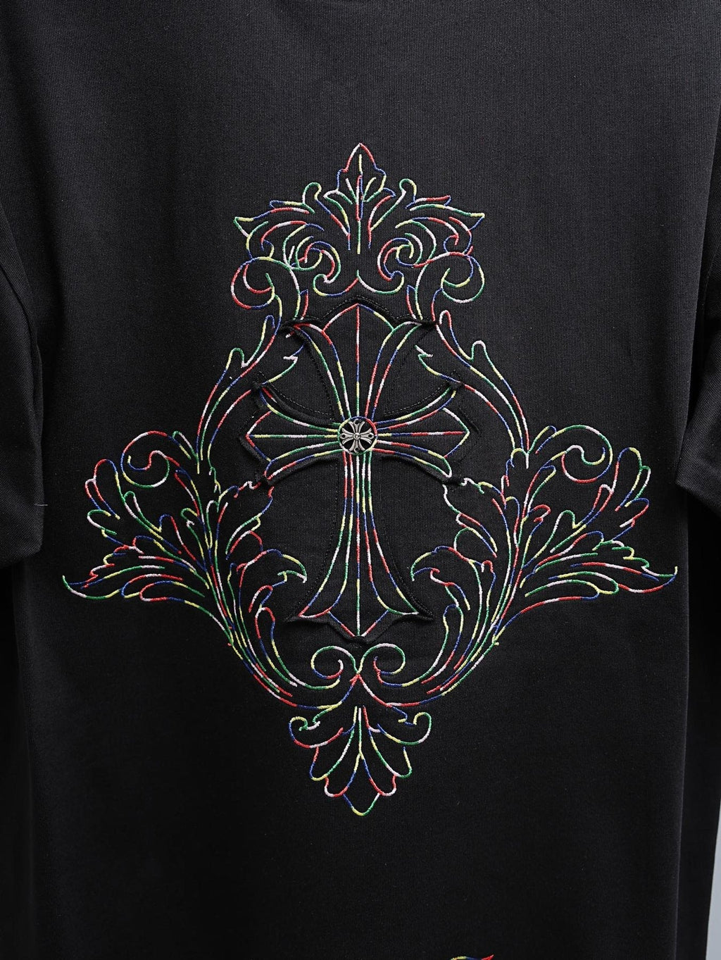 Chrome Hearts Ornate Cross Graphic T-Shirt — detail